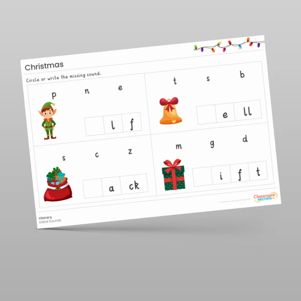 An image of the Christmas Literacy Activities Resource
