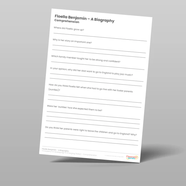 An image of the Floella Benjamin: A Biography Ruby Guided Reading Pack Resource