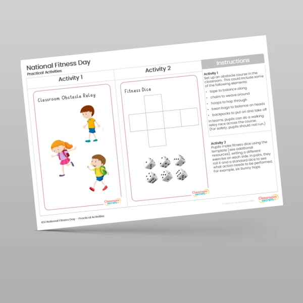 An image of the National Fitness Day Practical Activities Resource
