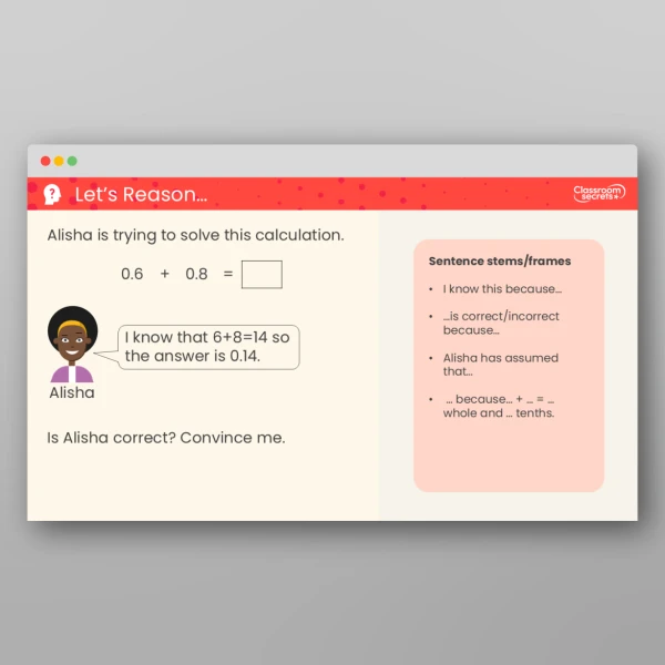 An image of the Add and Subtract Decimals Across 1 Teaching PPT Resource