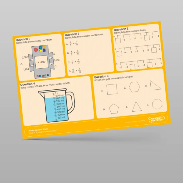 An image of the Spring 2 Week 3 Wake Up and Work Resource