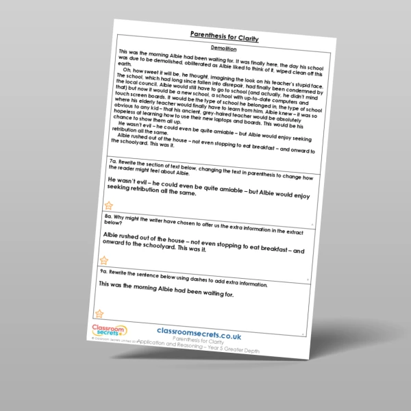 An image of the Parenthesis for Clarity Application and Reasoning Resource