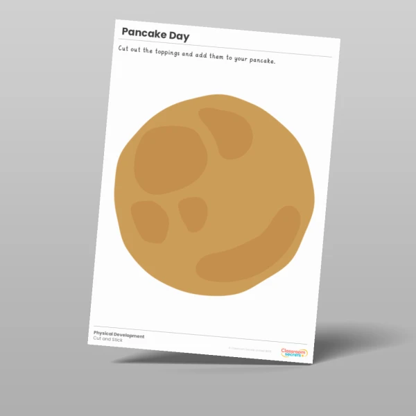 An image of the Pancake Day Cut and Stick Resource