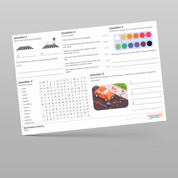 An image of the LKS2 Road Safety Activity Resource