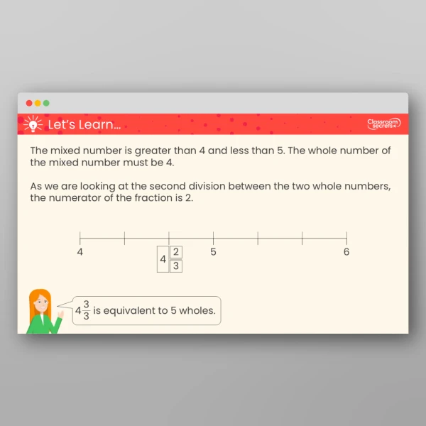An image of the Number Lines with Mixed Numbers Teaching PPT Resource
