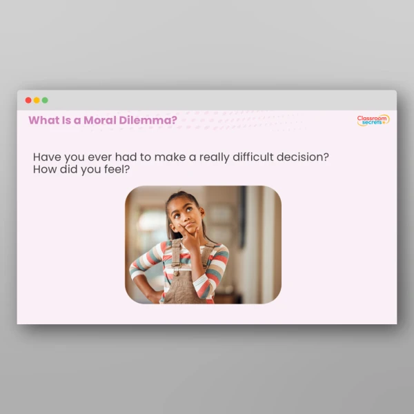 An image of the LKS2 What Is a Moral Dilemma? PPT Resource