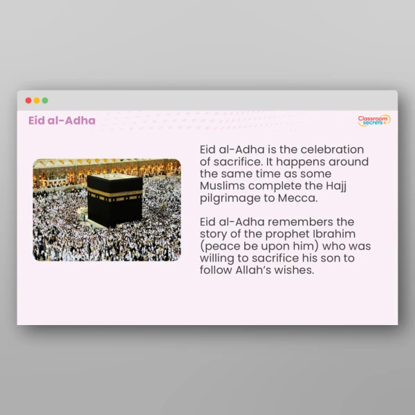 An image of the Eid Whole School Assembly PPT Resource