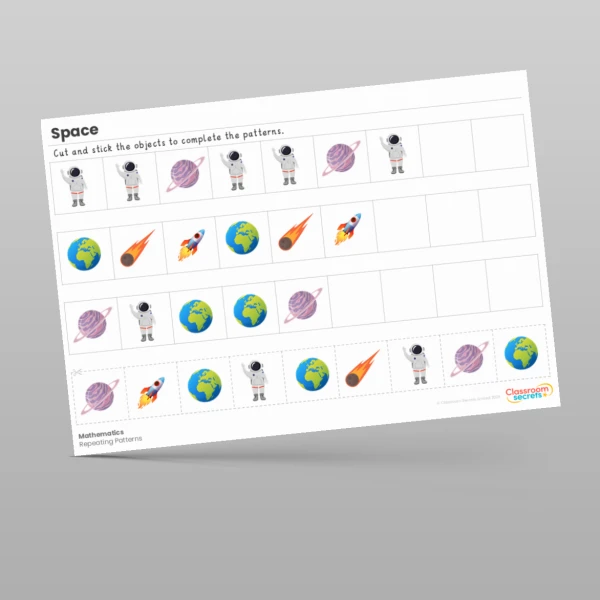 An image of the Amazing World - Space Maths Activities Resource