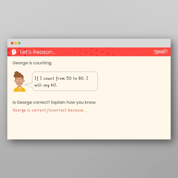 An image of the Count from 50 to 100 Teaching PPT Resource