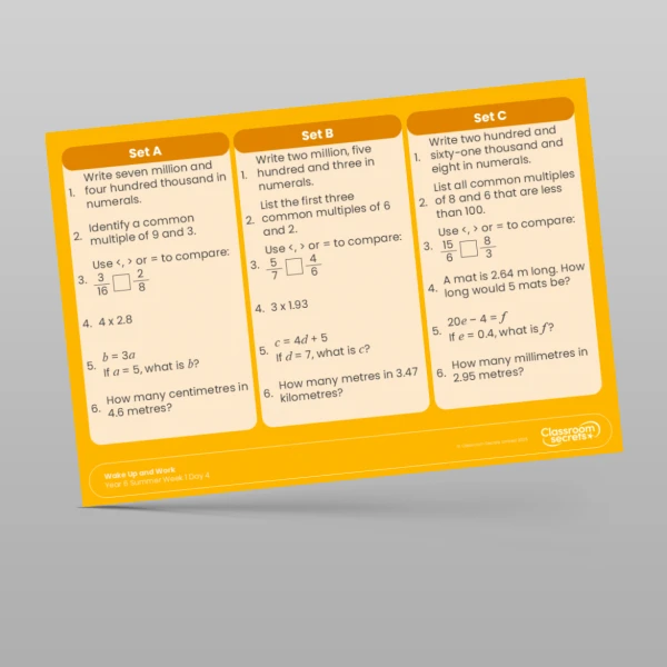 An image of the Free Summer Week 1 Wake Up and Work Resource