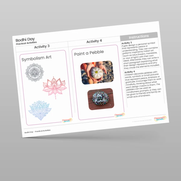 An image of the Bodhi Day Practical Activities Resource