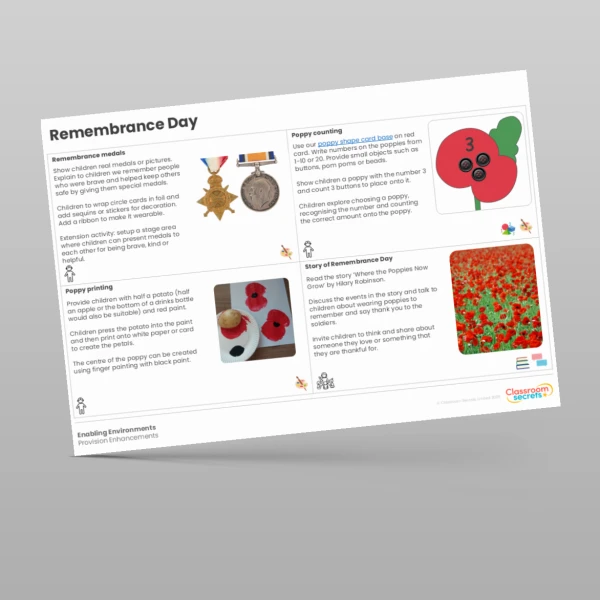 An image of the Remembrance Day Provision Enhancements Resource