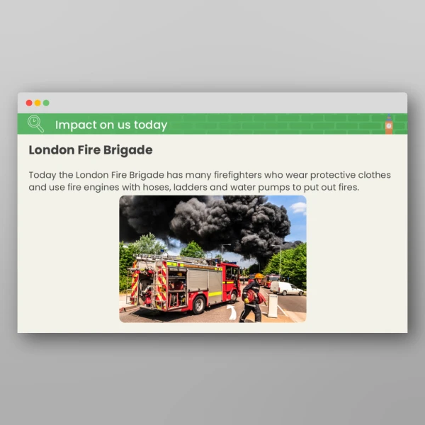 An image of the Lesson 3: What Happened During the Fire? PPT Resource