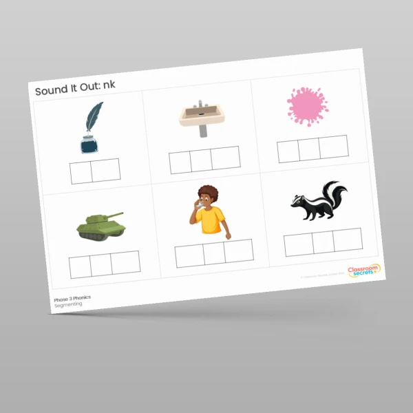 An image of the Phonics Sound It Out: nk Resource