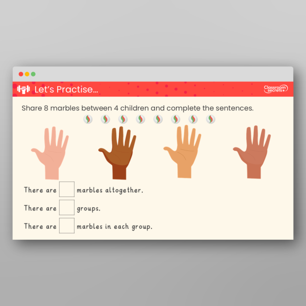 Year 2 Make Equal Groups Sharing Teaching Ppt Resource | Classroom Secrets