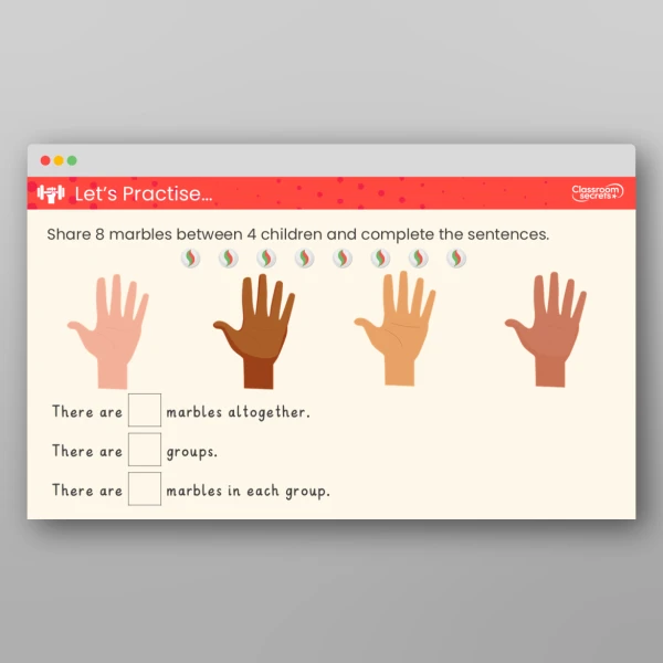 An image of the Make Equal Groups - Sharing Teaching PPT Resource