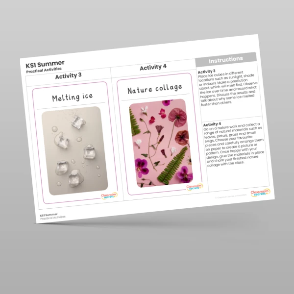 An image of the Summer Practical Activities Resource