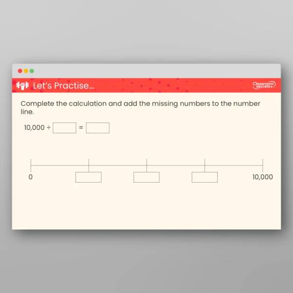 An image of the Number Line to 10,000 Teaching PPT Resource