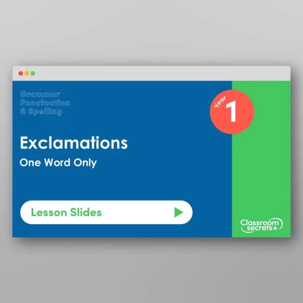An image of the One Word Only Lesson Slides Resource