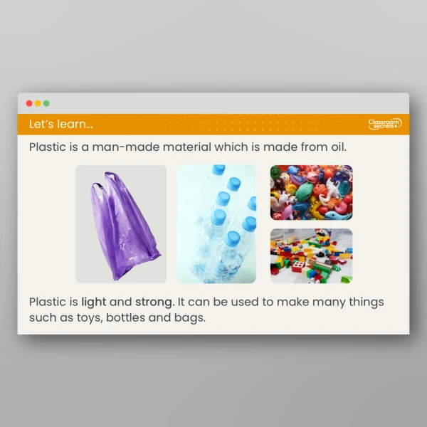 An image of the Lesson 1: How can I Recognise Different Materials? Resource