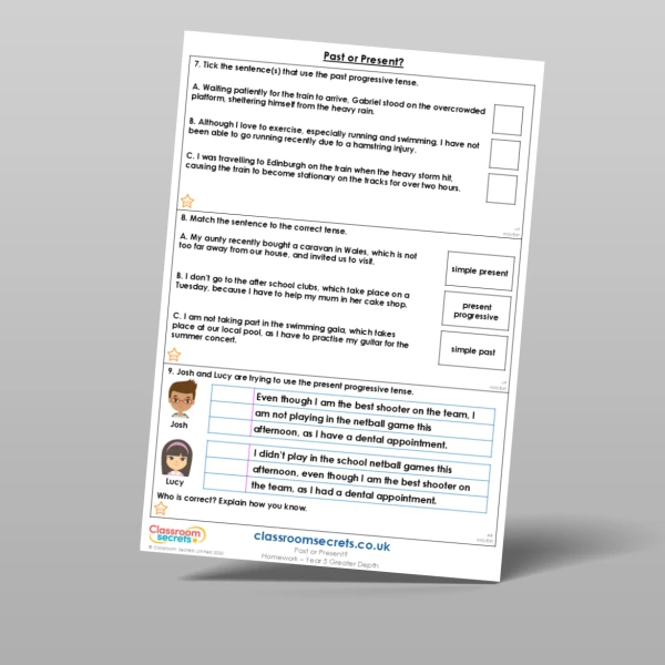 An image of the Free Past or Present? Homework Resource