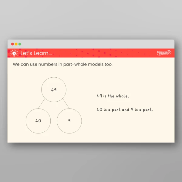 An image of the Partition Tens and Ones within Fifty Teaching PPT Resource