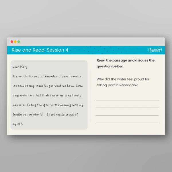 An image of the Rise and Read Traditions of Ramadan Resource