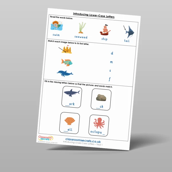 An image of the Introducing Lower-Case Letters Mixed Activity Resource