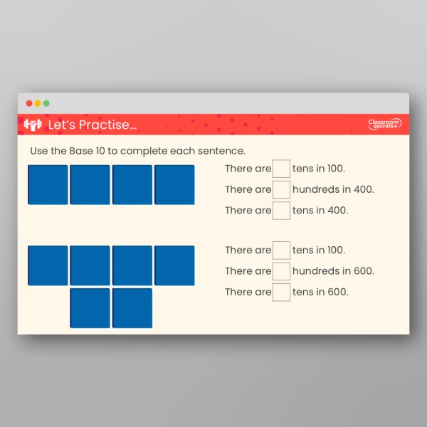 An image of the Hundreds Teaching PPT Resource