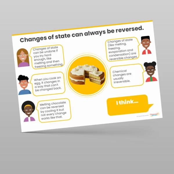 An image of the Properties and Changes of Materials Concept Cartoons Resource