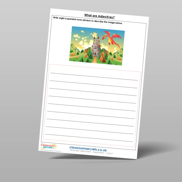 An image of the What are Adjectives? Application Resource