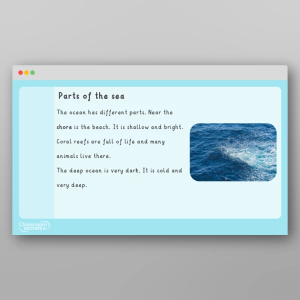 An image of the All At Sea Introductory PowerPoint Resource