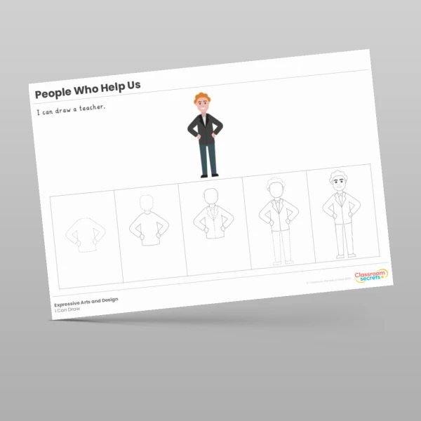 An image of the People Who Help Us I Can Draw Resource