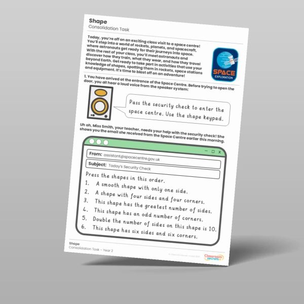 An image of the Shape Consolidation Task Resource