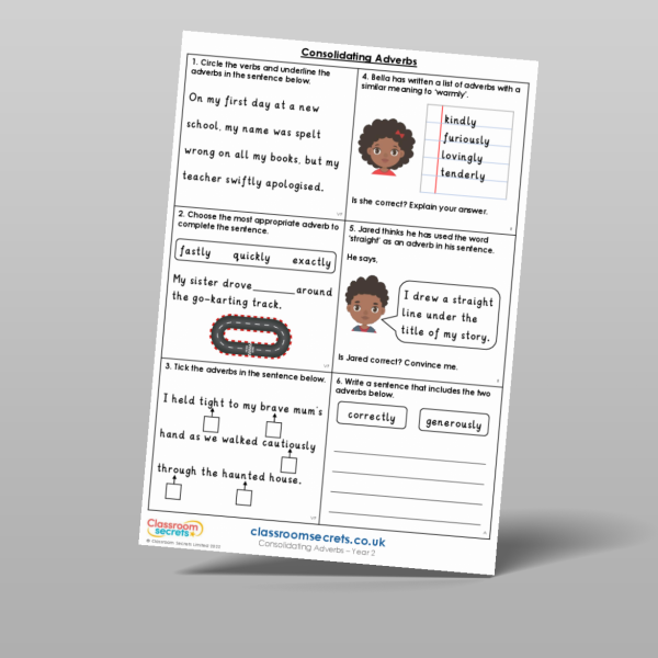 Year 2 Consolidating Adverbs Mixed Activity Resource | Classroom Secrets