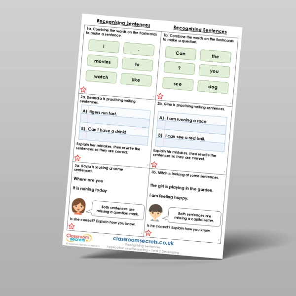 An image of the Recognising Sentences Application and Reasoning Resource