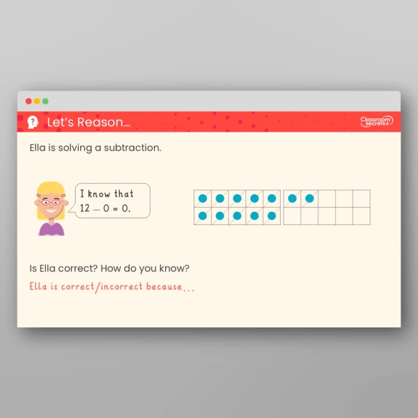 An image of the Subtraction - Counting Back Teaching PPT Resource
