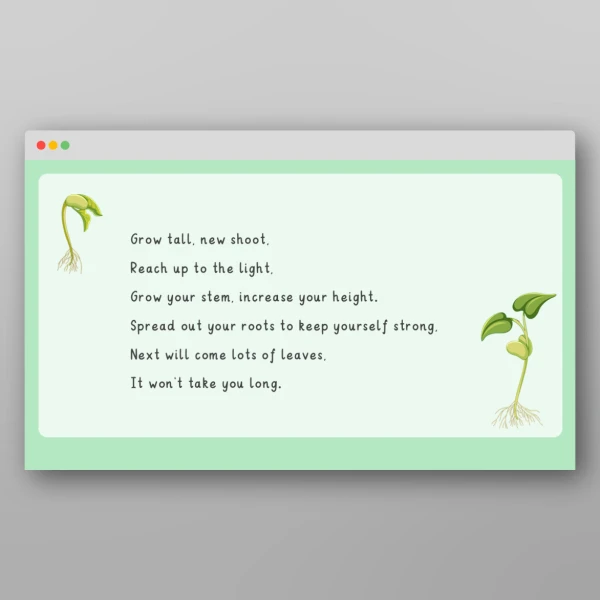 An image of the Plants Theme Based Rhymes Resource