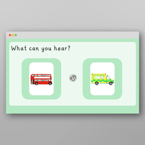 An image of the Phase 1 Phonics Environmental Sounds City PPT Resource