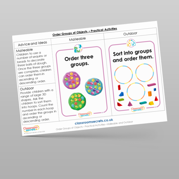 Year 1 Order Groups Of Objects Practical Activities Resource ...