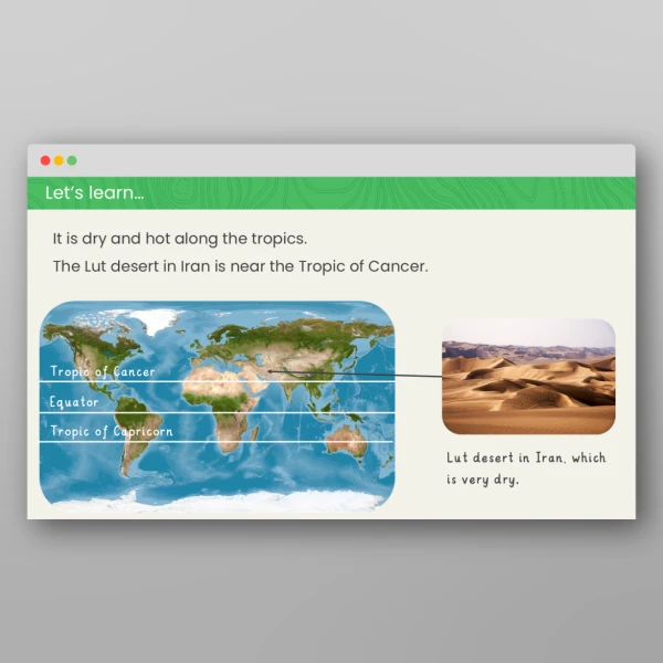 An image of the Where are the Hottest Regions in the World? Geography PPT Resource