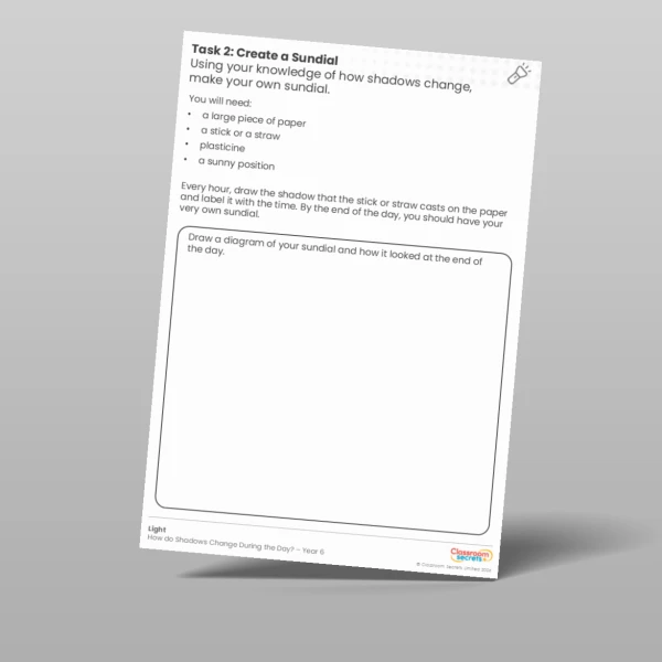 An image of the Lesson 4: Create a Sundial Worksheet Resource
