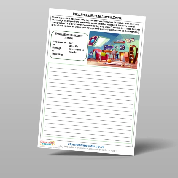 An image of the Using Prepositions to Express Cause Application Resource