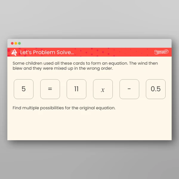An image of the Form Equations Teaching PPT Resource