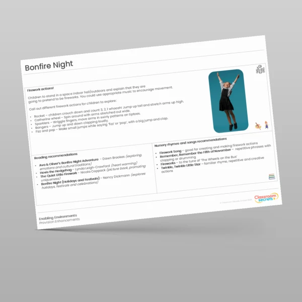 An image of the Bonfire Night Provision Enhancements Resource