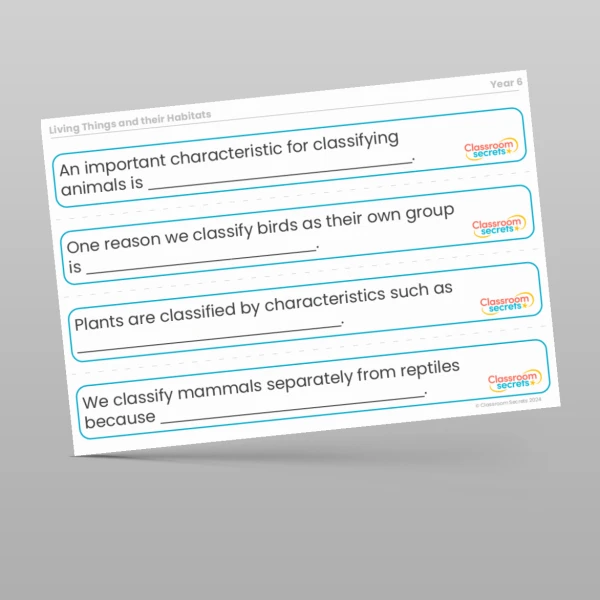 An image of the Living Things and their Habitats Stem Sentences Resource