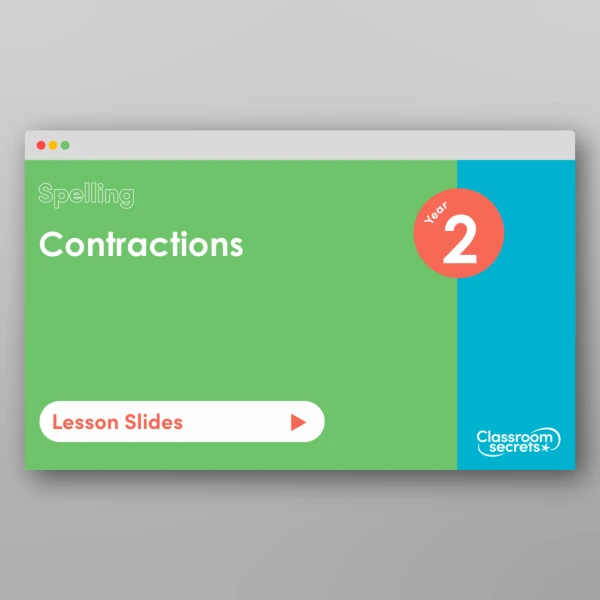 An image of the Summer 1 Week 6 Spelling - Contractions Resource