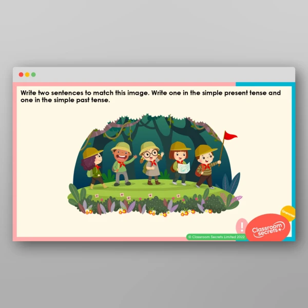 An image of the Consolidating Past and Present Tense Teaching PPT Resource