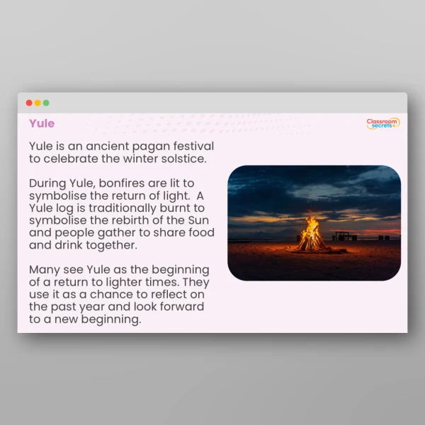 An image of the Winter Solstice Whole School Assembly PPT Resource