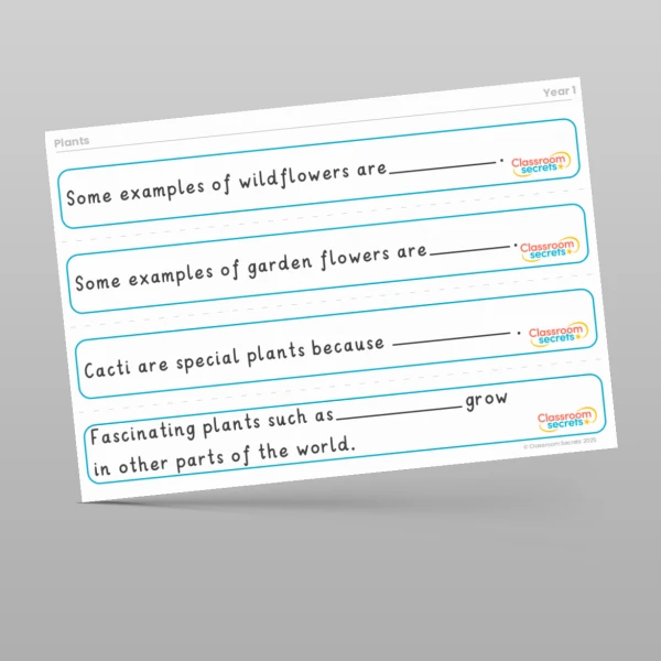 An image of the Plants Stem Sentences Resource